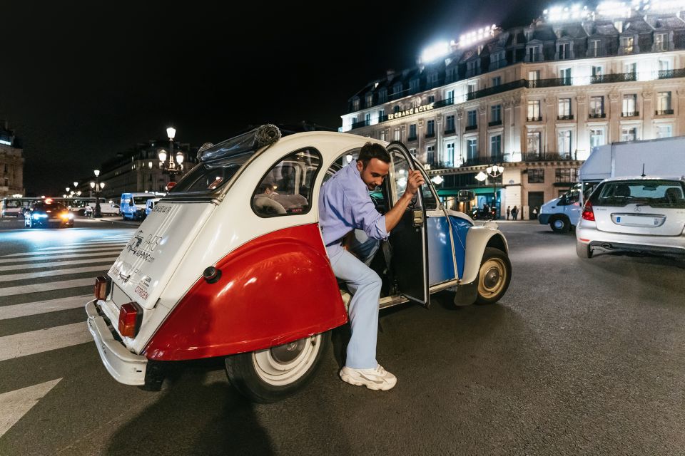 Paris: Discover Paris by Night in a Vintage Car with a Local - Optional add-ons: champagne, cheese, and a 2CV miniature