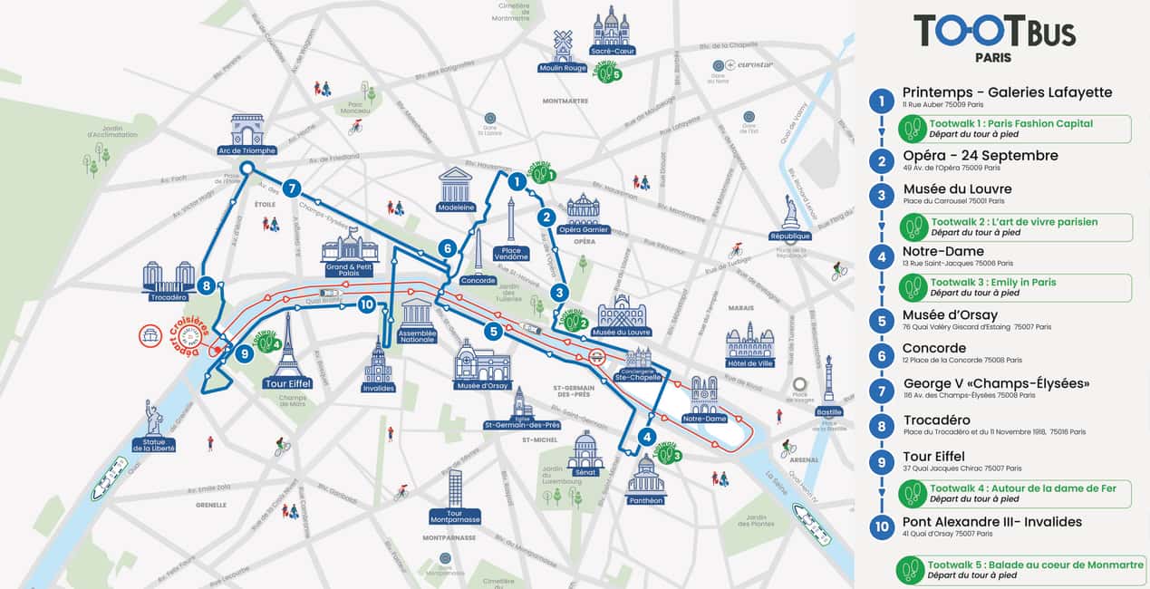 Paris: Hop-on Hop-off Bus Tour & Seine Cruise Bundle Tour - Key things to know before you go