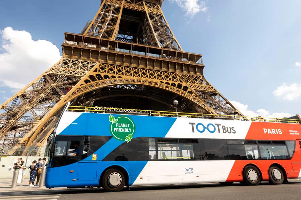 Paris: Hop-on Hop-off Bus Tour & Seine Cruise Bundle Tour - Blue Line Bus Route: from Opéra to the Eiffel area, stop by stop